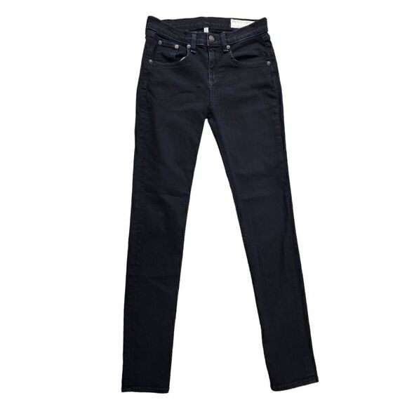 Rag & Bone women's Jeans High-Rise Skinny Black stretch denim size 25x29.5 - Picture 1 of 11